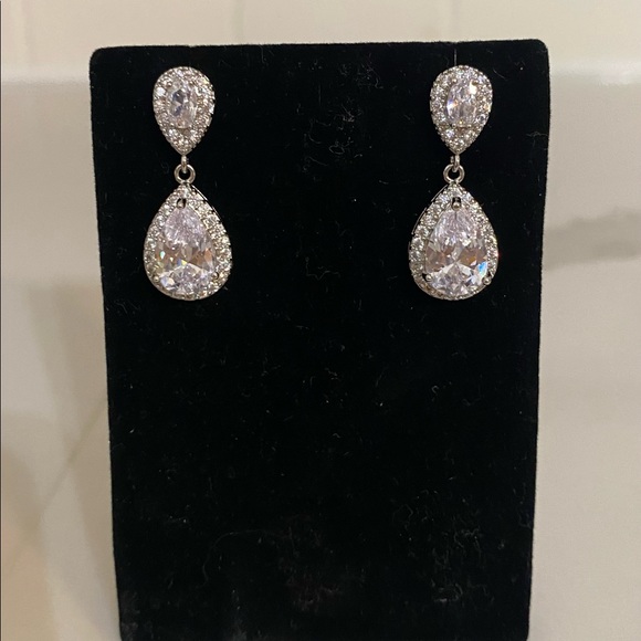 Mariell Jewelry - Mariell Dangle Cubic Zirconia Earrings